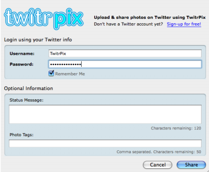 TwitrPix Express for Firefox 1.2