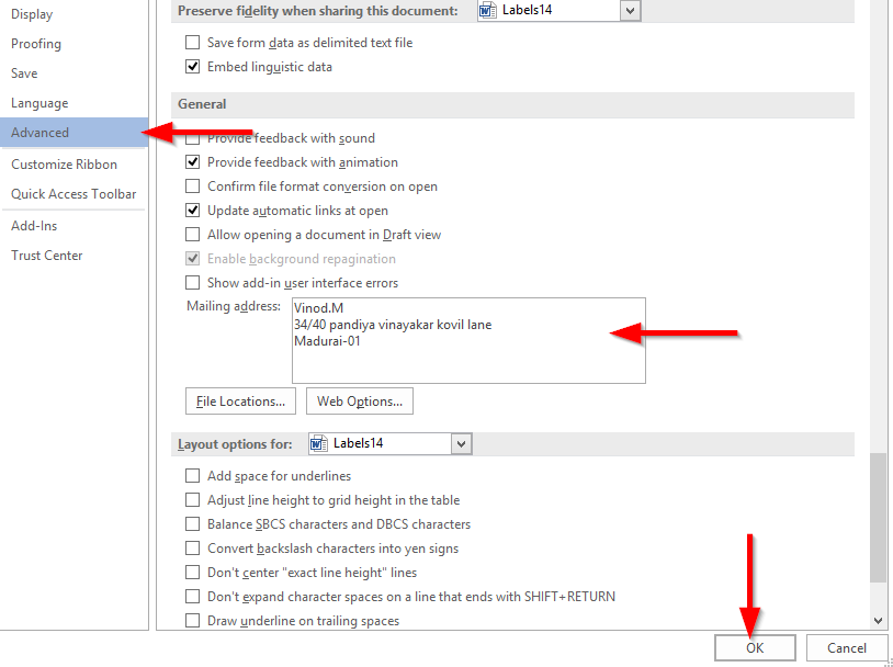 how do you create labels in word 2016