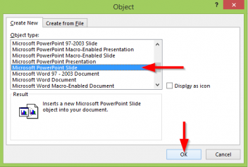 Insert an Excel spreadsheet into Word 365 / 2019 documents