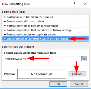 How to alternate row colors in Excel 2016 / 2019? | EasyTweaks.com