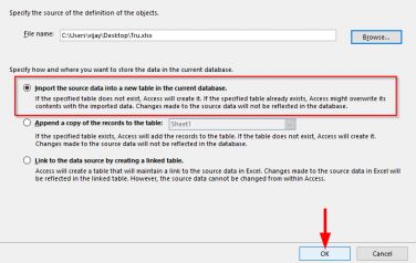 Import Excel into Access 365 / 2019 database tables?