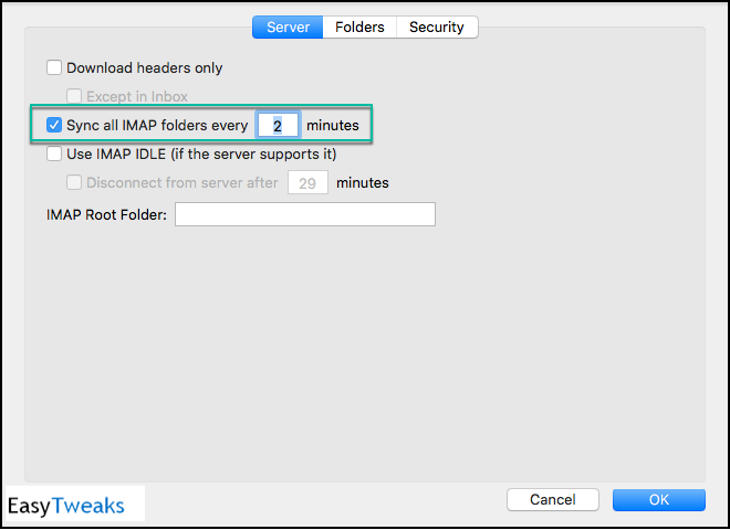 There was a problem when receiving New mail items Outlook Mac. Update folder