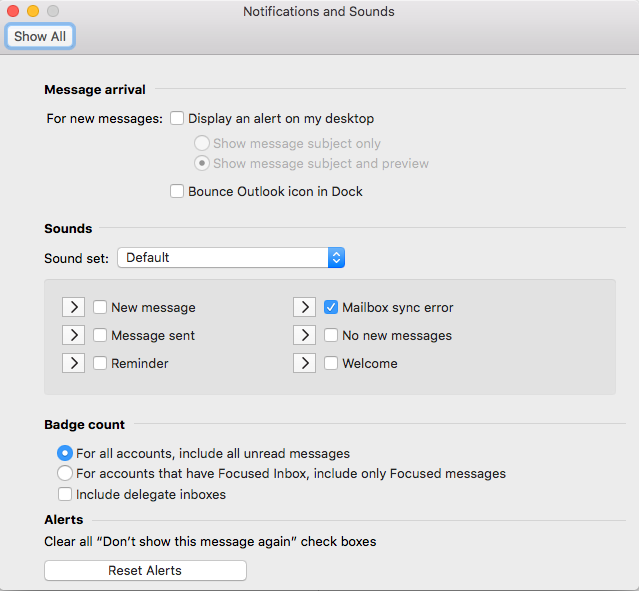 How To Turn Off Outlook Notifications And Sounds 