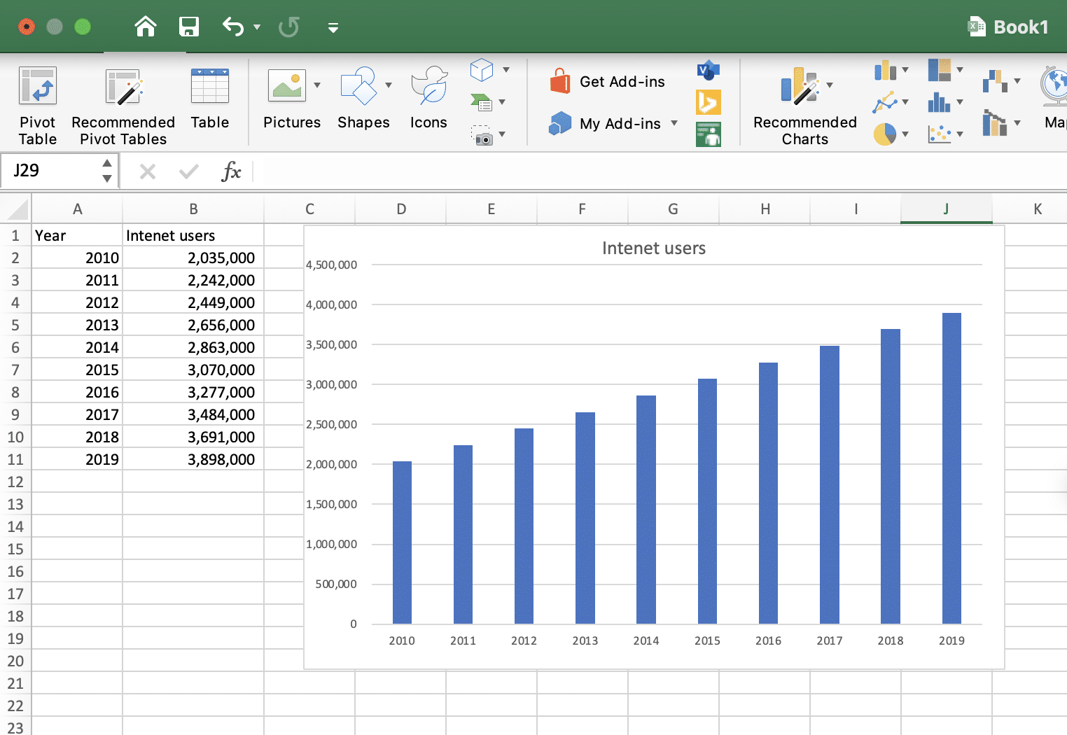 how to graph in microsoft excel 2011