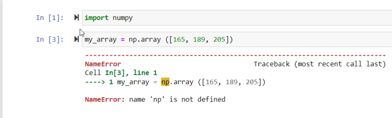 How to fix the nameerror name ‘np’ is not defined in Python?