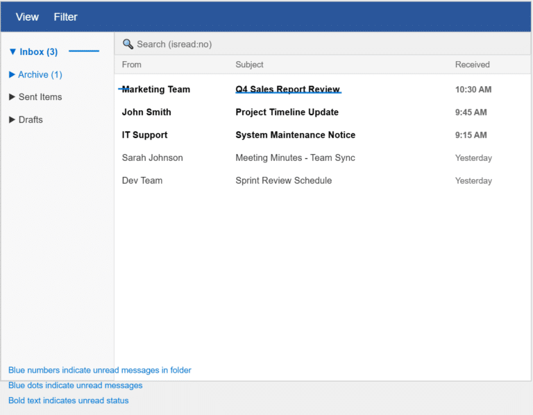 why-unread-emails-not-showing-on-outlook