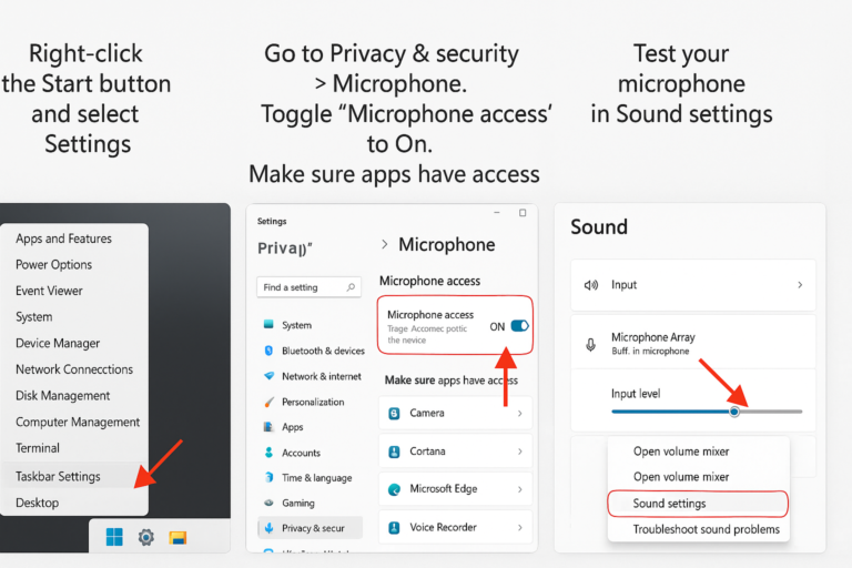 How to enable and activate microphone in Windows 11?