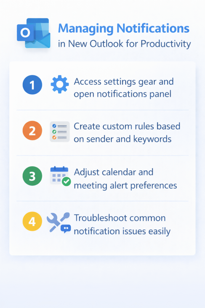 How to turn on and off Notifications and Alerts in New Outlook 365?