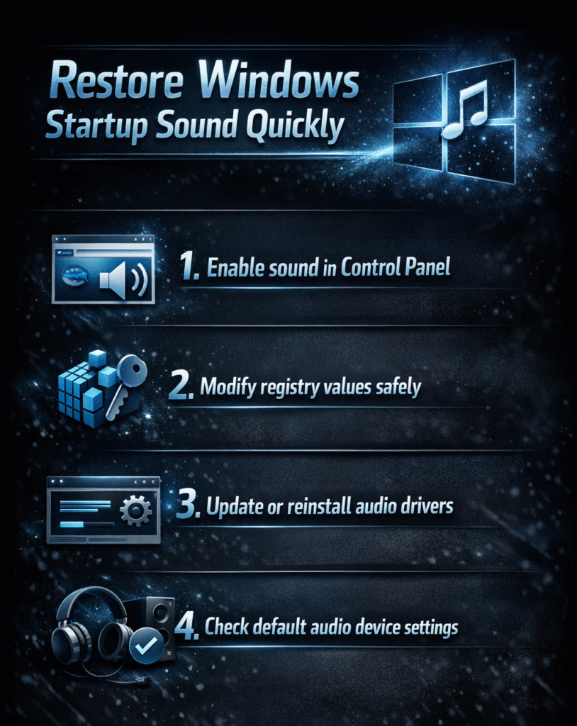 windows 11 startup sound not playing