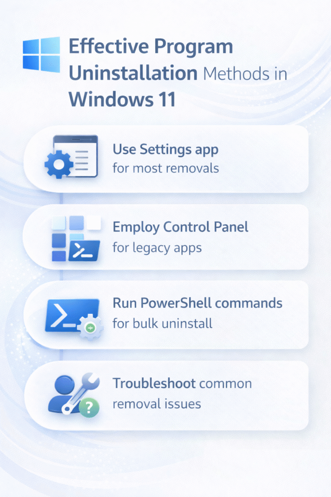 How to Uninstall Programs in Windows 11 computers?