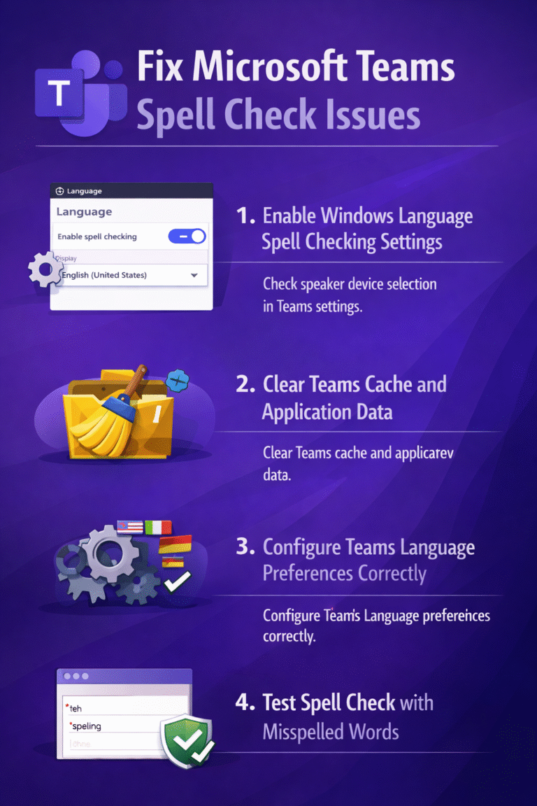 How to fix spell check not working in Microsoft Teams?