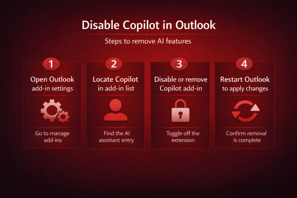 How to turn off Copilot in Outlook and remove AI suggestions?