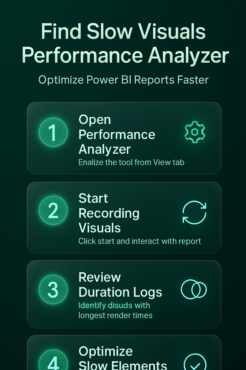 Use Performance Analyzer Find Slow Visuals