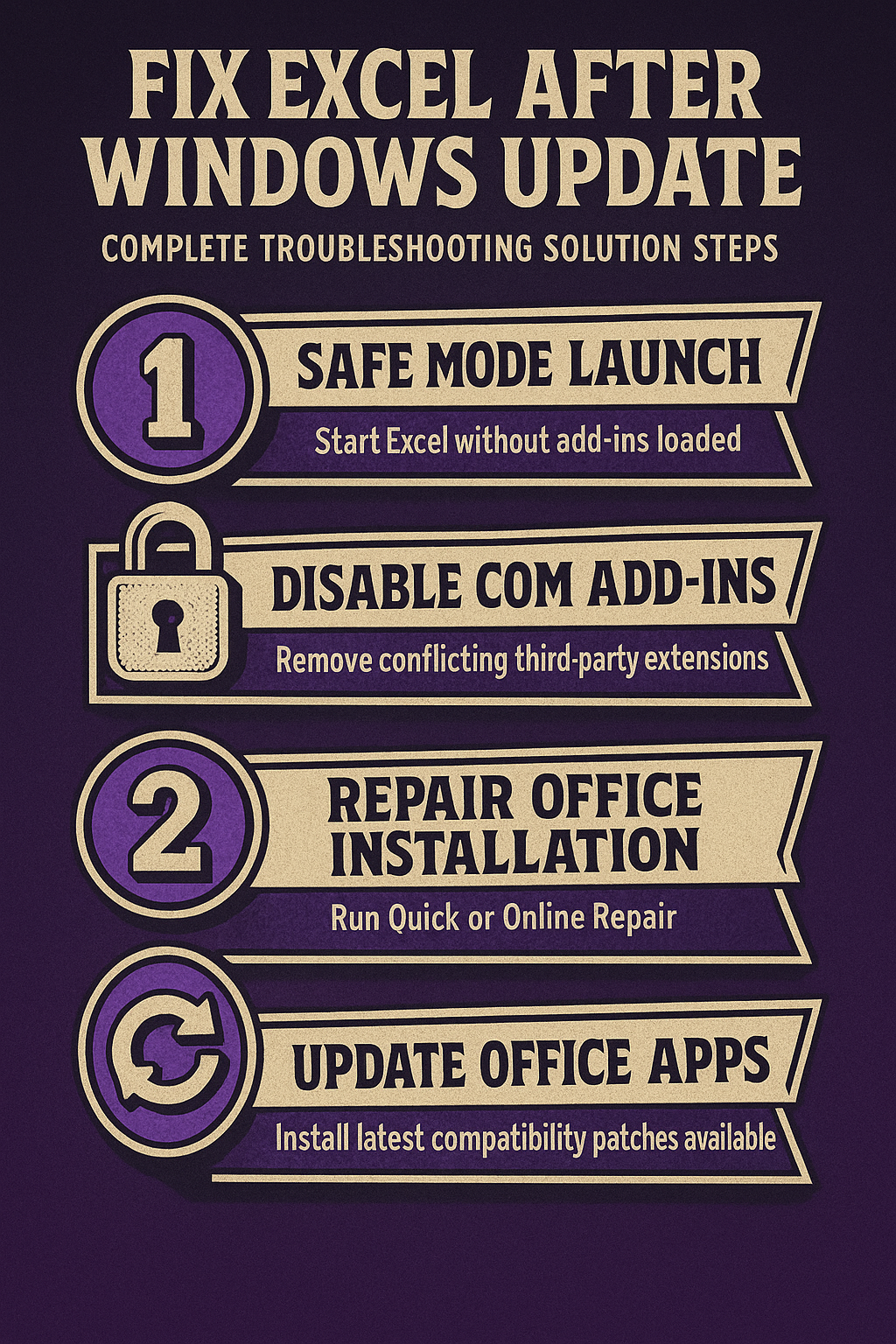 Fix Excel Not Responding After Windows
