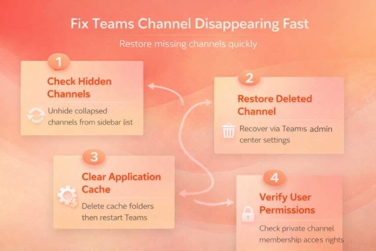 Fix Teams channel disappearing with these proven methods
