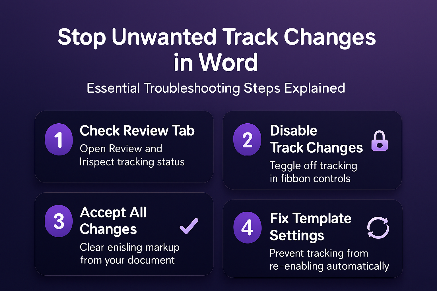 Stop Word Tracking Changes Didnt Turn On
