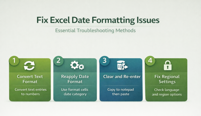 Excel date formatting refuses to apply? Fix it here