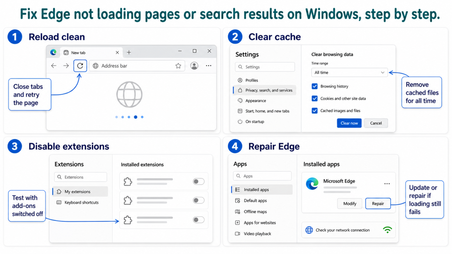 How to Fix Edge not loading pages or search results