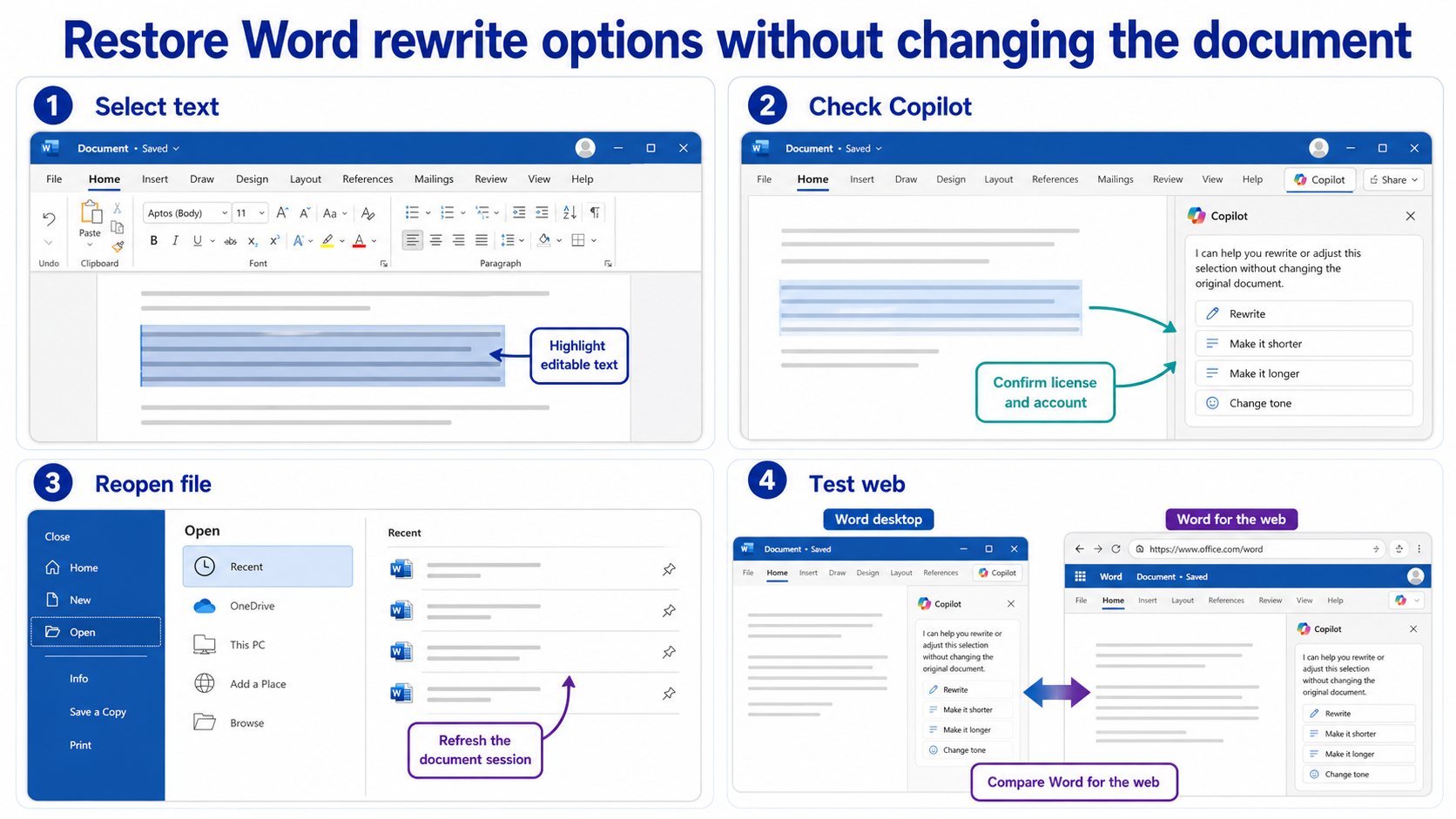 Word workflow check